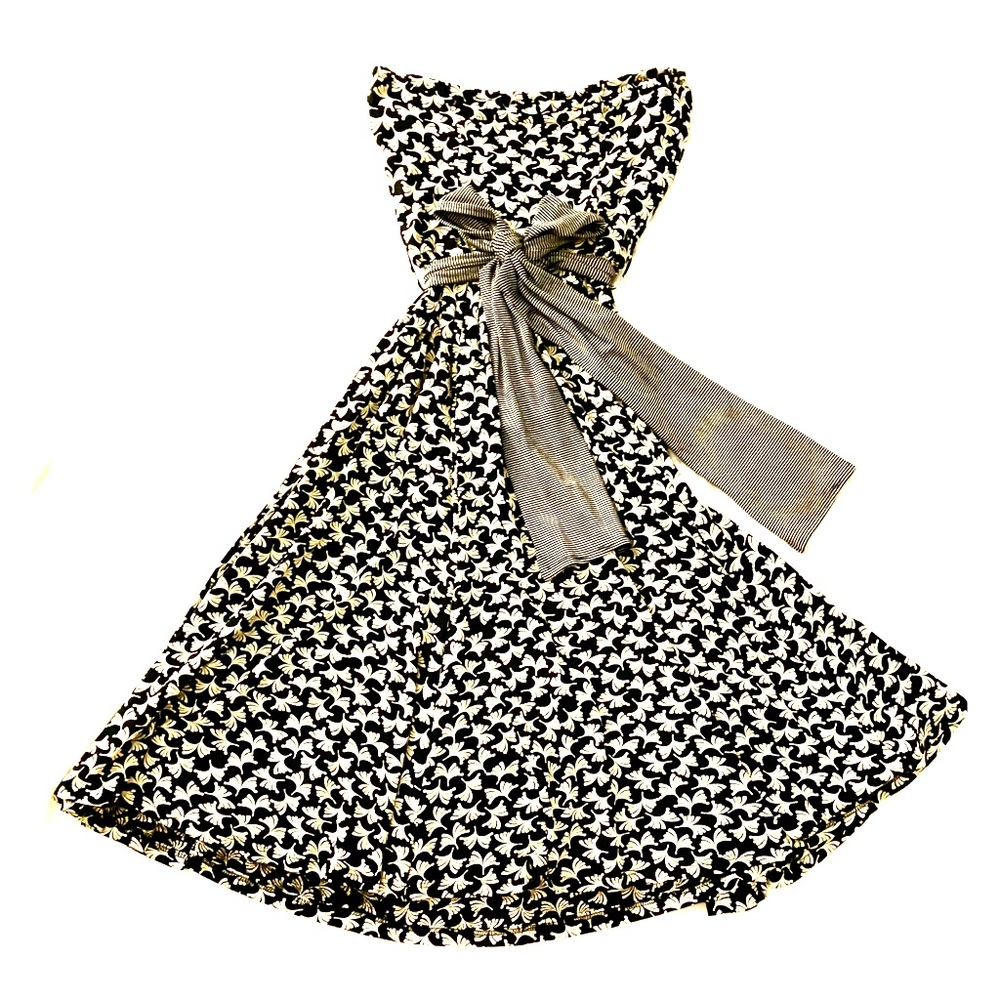 coreylynncalter black/white print, strapless dress